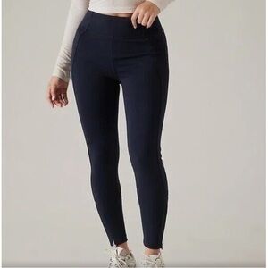 Athleta Delancey Skyline High Rise Leggings, Navy - Women’s L